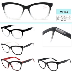 Corrective plastic frame eyeglasses with spring hinges VIZZINI V8164, from +1.00 to +4.00 (0.25 step)