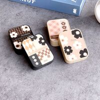 Soft contact lens kit XY5048黑盒咖盒花图