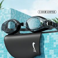 Swimming waterproof anti-fog goggles with earpugls, box, diopters from -1.50 to -6.00, YA50-YU