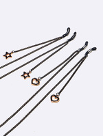 Set of two thick aluminum gold and silver glasses chain GM075