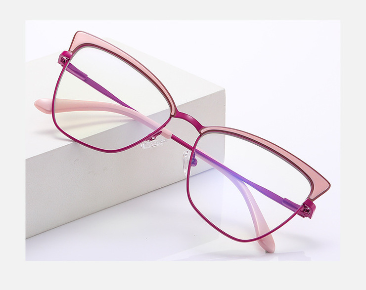 Оправа металлическая с линзами блю-блокерами 3035