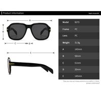 Plastic sunglasses in retro square frame Elit 9273-EL-1