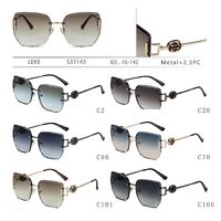 Солнцезащитные поляризационные металлические очки Leke S33143