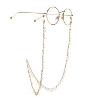 Металлическая нескользящая цепочка золотого цвета, с медными звездами, для очков и масок GL998