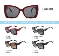 Plastic acetate frame polarized sunglasses WD2247S