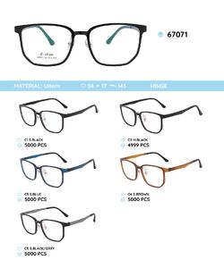 Plastic Ultem eyeglasses frame 67071