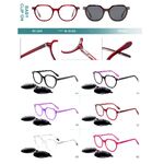 Plastic acetate frame for kids with spring hinges + polarized clip-on Big City BC2208S