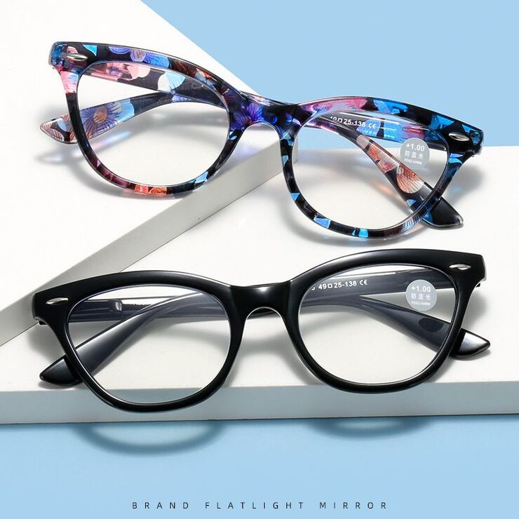 Plastic reading glasses KY8505 with Blue ray cut protection, diopters from +1.00 to +4.00, RMC=62-64