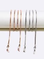 Golden glasses chain with pearls in hollow stars GL1377