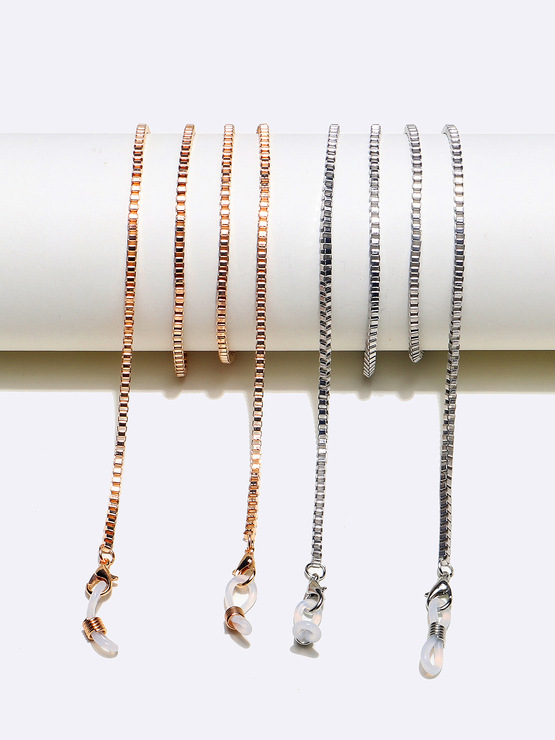 Золотая цепочка для очков с жемчугом в полых звездах GA007