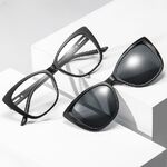 Plastic frame with flex + polarized sun protection magnet clip-on El Dorado EL2328D