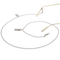 Metal non-slip chain, with silver owl, for glasses and masks GL051