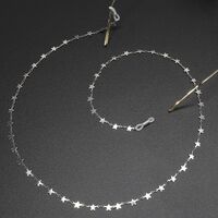 Metal non-slip steel colior chain, with star, for glasses and masks GS030