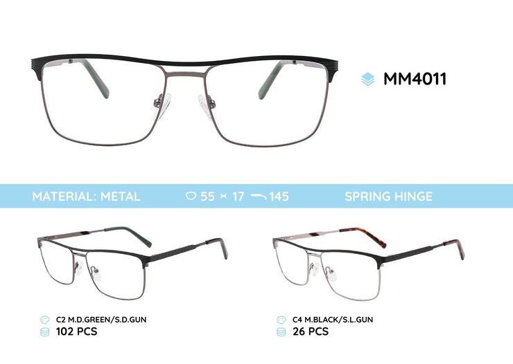 Metal men's frames for glasses MM4011