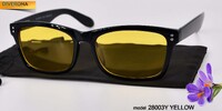 Anti-fog goggles with yellow anti-reflective lenses for drivers, fishermen, hunters Mystery 28003Y (soft case included)