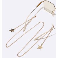 Metal non-slip chain, with star, for glasses and masks GL1718