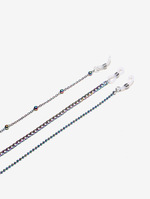 Glasses chain set of three-piece gold, red and blue GM030