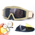 Safety shockproof tactical bulletproof goggles, set 3 lens, 战术-xin3.3-DX