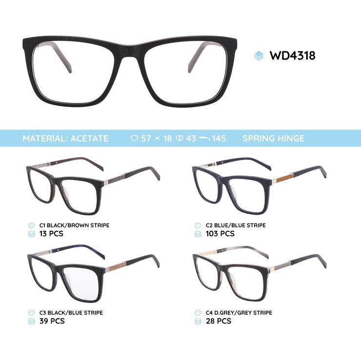 Plastic acetate eyeglasses frame WD4318