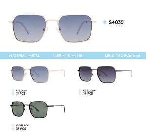 Metal frame polarized sunglasses S4035