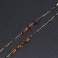 Металлическая нескользящая цепочка, с натуральным камнем, для очков и масок GL619