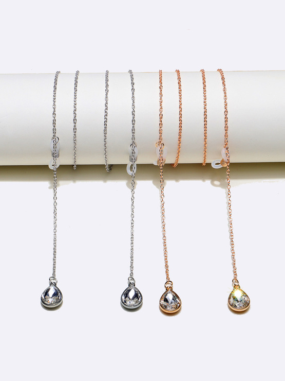 Set of two glasses chain with stars and pearls GM065