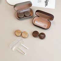 Mini soft contact lens kit ZZ60皮盒木纹套装