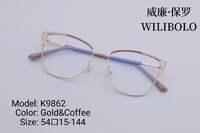 Metal ultrathin women's frame with rhinestones Wilibolo K9862