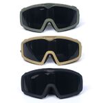 Safety shockproof tactical goggles 战术套装-圆红-1