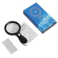 Magnifier with universal backlight, magnifying glass with handle 3395-XX, diameter: 88 mm, magnification: 10X