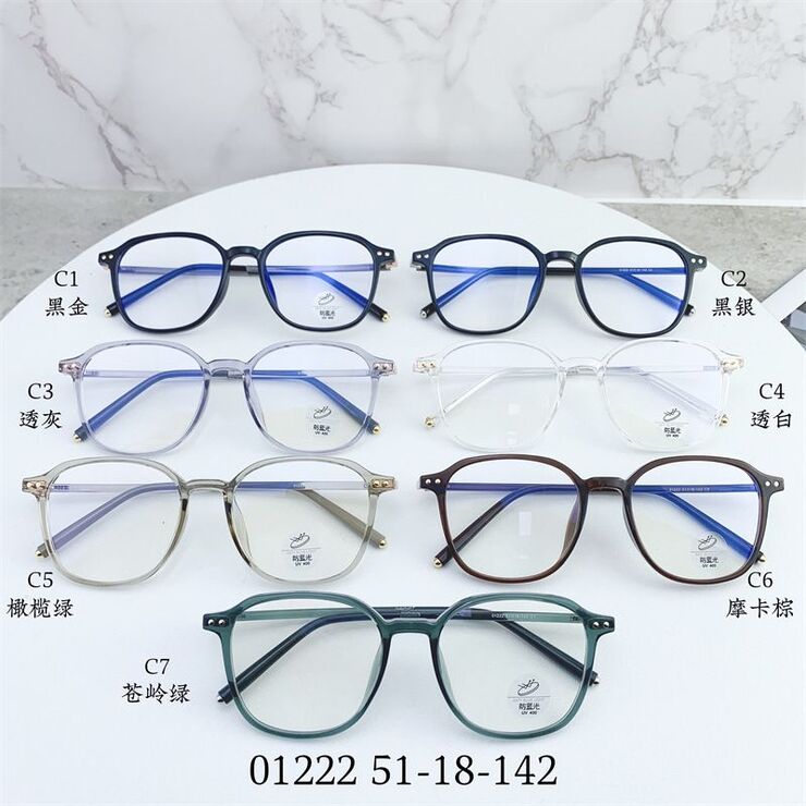 Hybrid frame, metal + TR90, with Blue Block coating SANTA 01222