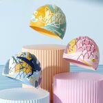 Silicone waterproof swimming cap for kids GJ110-YU