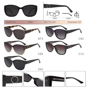 Polarized PC+CP plastic sunglasses Rianova R9066