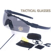 Safety shockproof tactical goggles +3 caps 战术-3.0近视套装