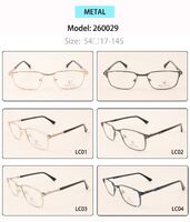 Metal eyeglasses frame for men with spring hinges 260029 (item in stock)
