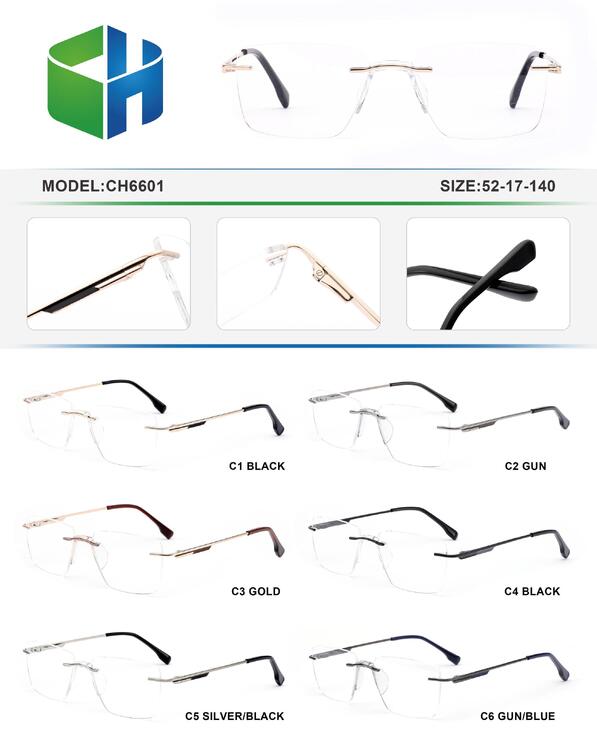 Оправа металлическая безободковая с флексом CH6601-DA