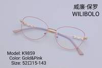 Metal ultrathin frames Wilibolo, with rhinstones K9859