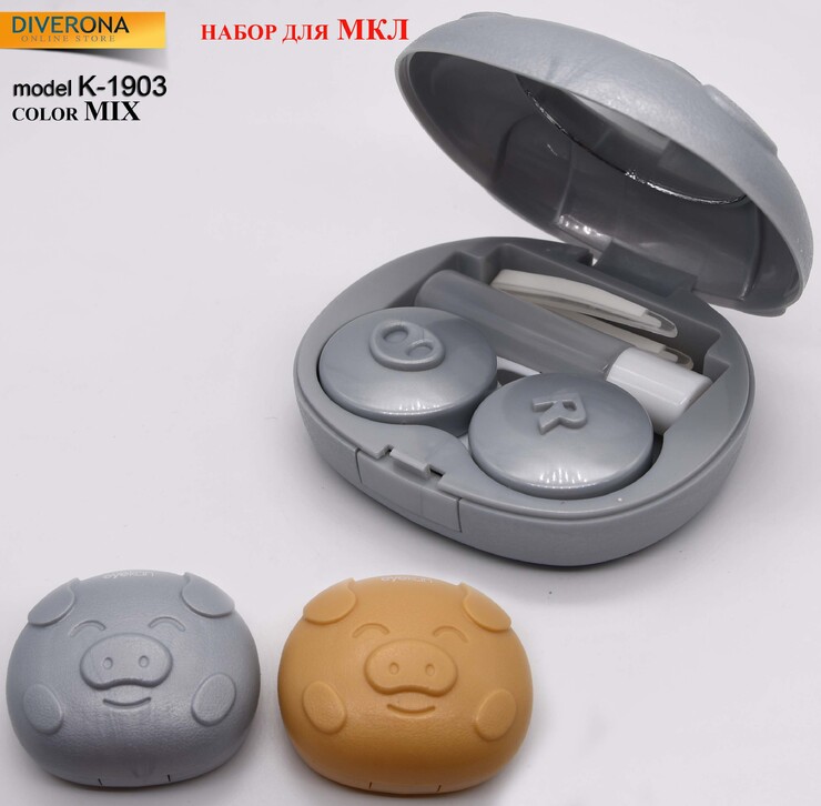 Contact lens kit with mirror and tweezers K-1903