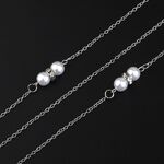 Metal non-slip chain, with pearl and rhinestones, for glasses and masks GL890