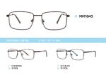 Metal men's frames for glasses with spring hinges MM1045