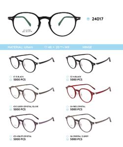 Plastic Ultem eyeglasses frame 24017