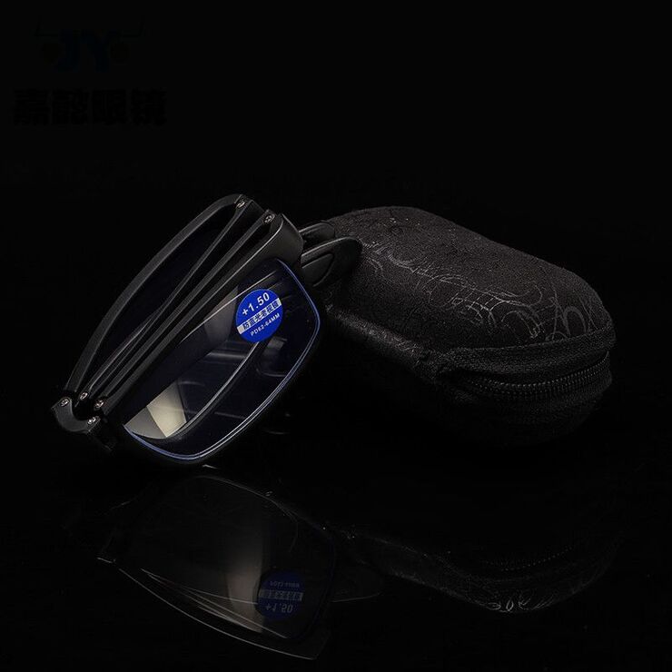 Plastic reading glasses 8017防蓝光 with Blue ray cut protection and case, diopters from -4.00 to +4.00, RMC=62-64