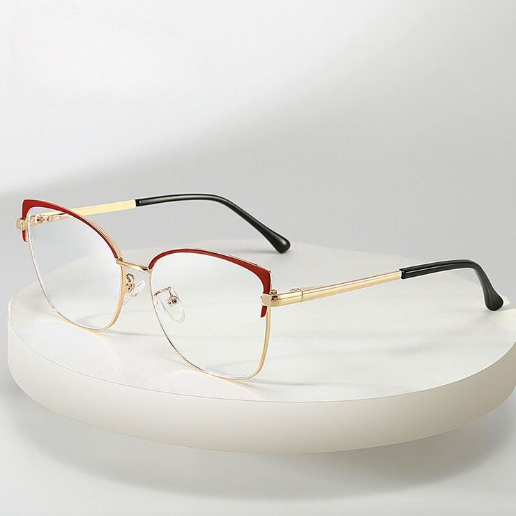 Metal glasses with blue light and UV protection 9707-3-GT