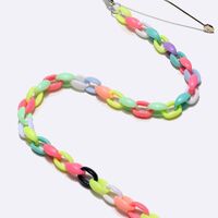 Acrylic non-slip matte chain, oval concave shape, for glasses and masks GB116