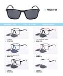 TR90 plastic frames with a sun protection clip-on FBD03-08