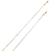 Metal non-slip gold chain with pearl for glasses and masks GL087