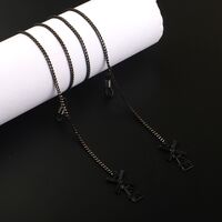 Металлическая нескользящая цепочка черного цвета, с подвеской в виде мельницы, для очков и масок GL983