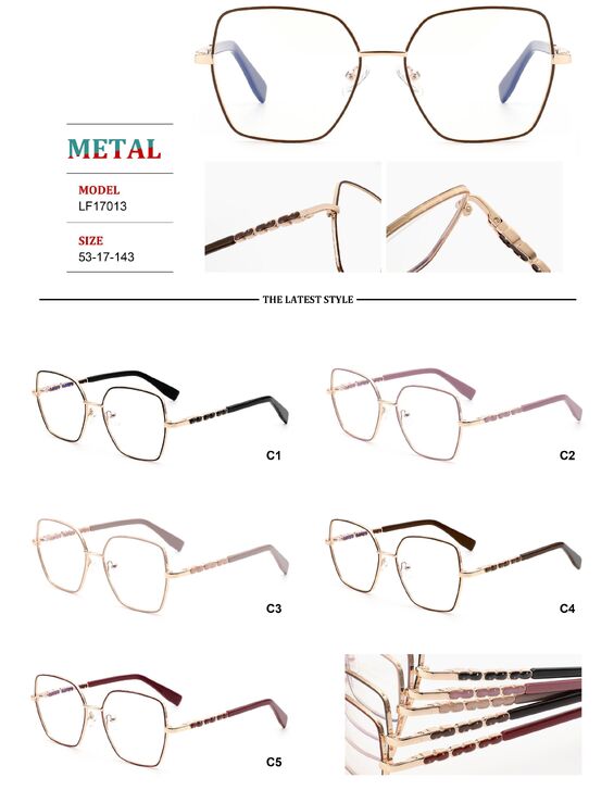 Metal frames for glasses with spring hinges for women Big City LF17013