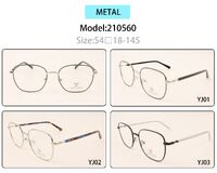 Metal eyeglasses frame for women with spring hinges 210560 (item in stock)