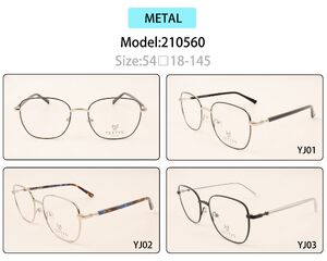 Metal eyeglasses frame for women with spring hinges 210560 (item in stock)